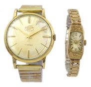 Rotary 9ct gold ladies manual wind wristwatch