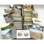 Large quantity of Edwardian and later postcards including British and foreign topographical