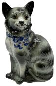 Staffordshire model of a seated cat