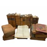 Collection of 19th Century and later leather bound books