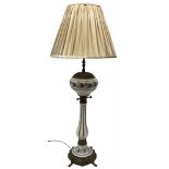 Table lamp in the form of a Victorian oil lamp