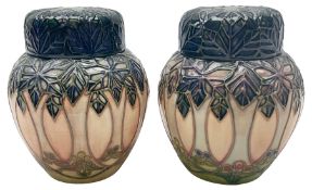 Two Moorcroft ginger jars
