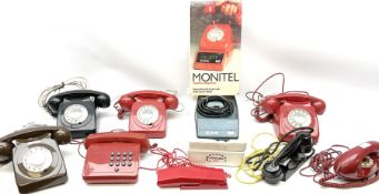 Collection of vintage telephones