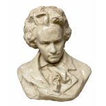 Crackle glaze bust of Beethoven