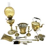 Brass spirit kettle with stand