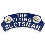 Cast metal sign 'The Flying Scotsman'