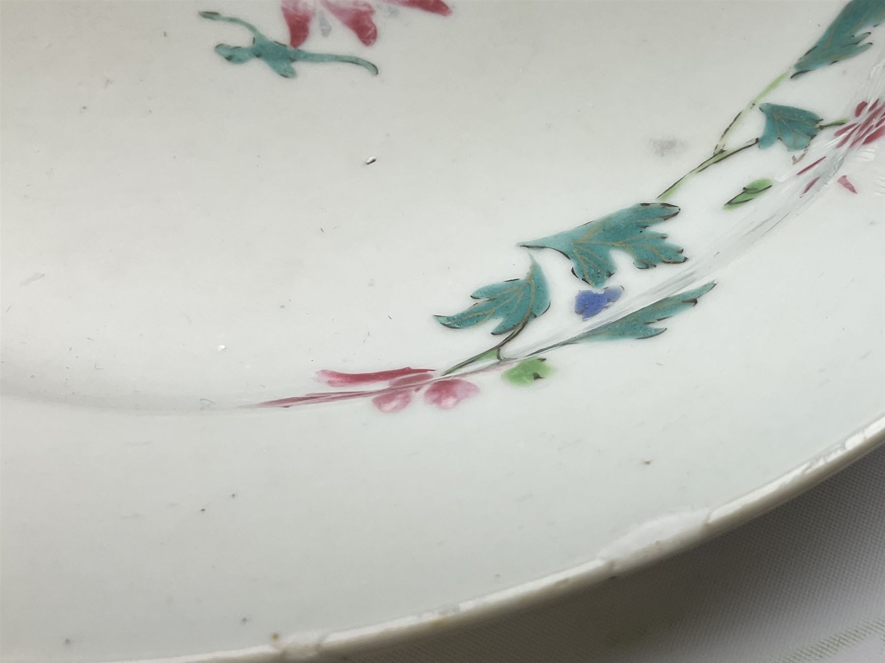 Three 18th century Chinese porcelain plates - Image 11 of 19