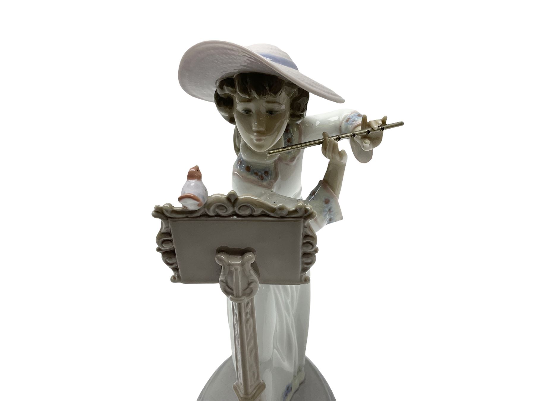 Lladro figure modelled as a female figure playing the flute - Image 4 of 9