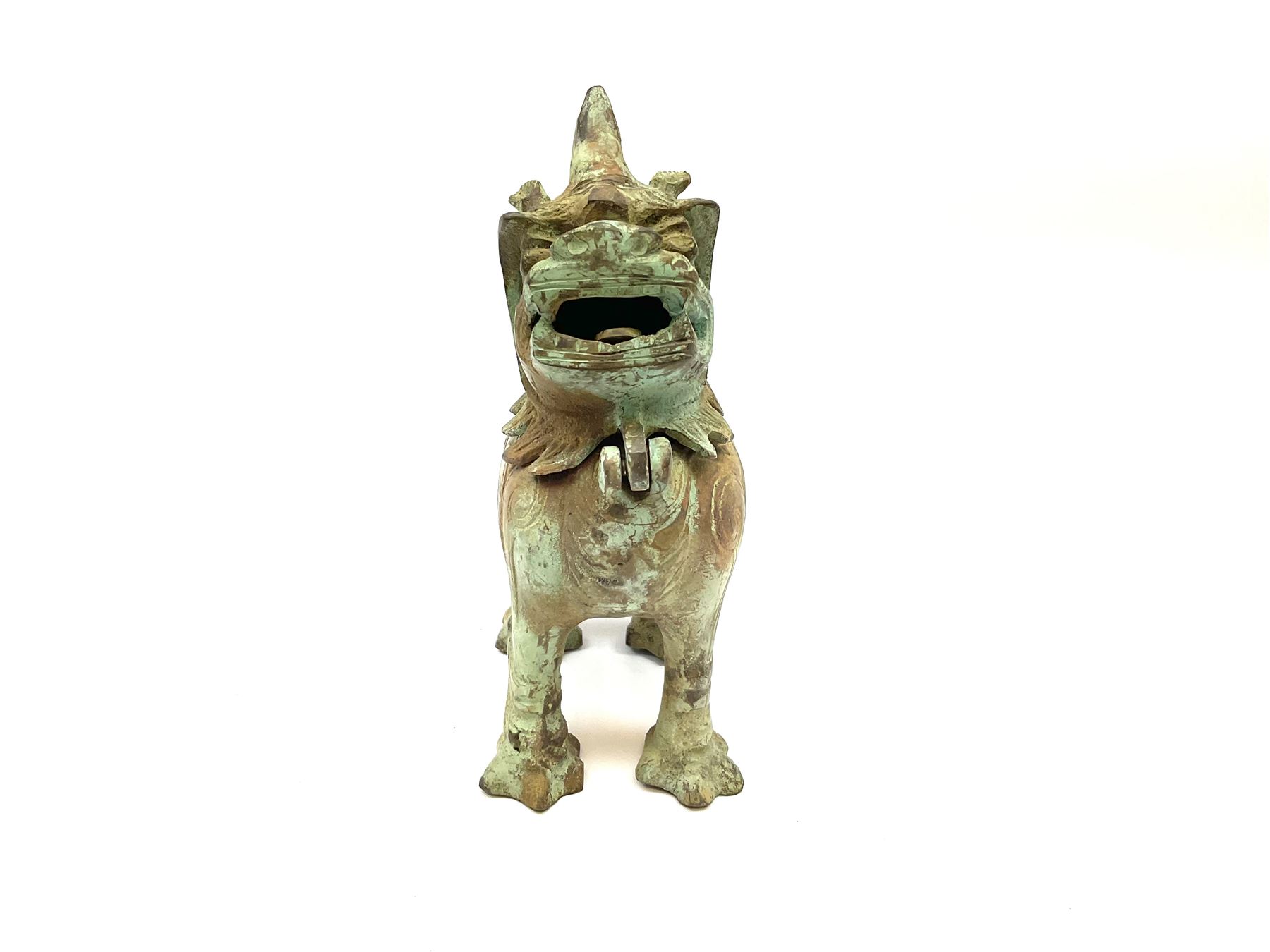 Brass incense burner modelled as a dog of foo - Image 3 of 14