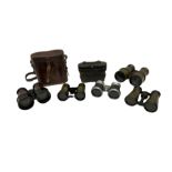 Group of binoculars and opera glasses