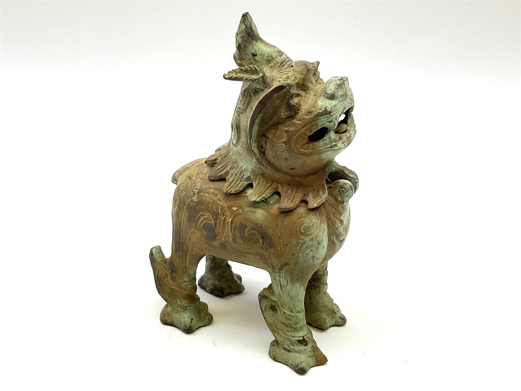 Brass incense burner modelled as a dog of foo - Image 4 of 14