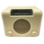Bush Bakelite radio in cream H23cm