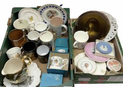 Commemorative ware ceramics to include Portmeirion 'A year to Remember' Royal Wedding mug