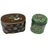 Late 19th century Chinese cloisonn� box and cover