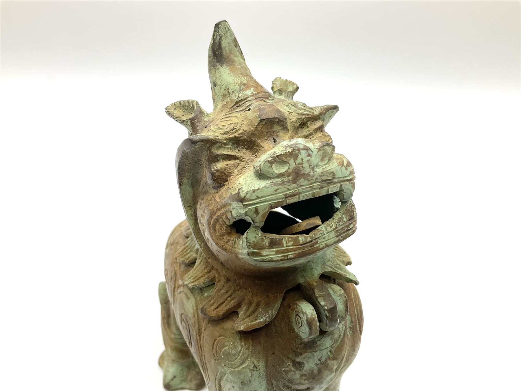 Brass incense burner modelled as a dog of foo - Image 9 of 14