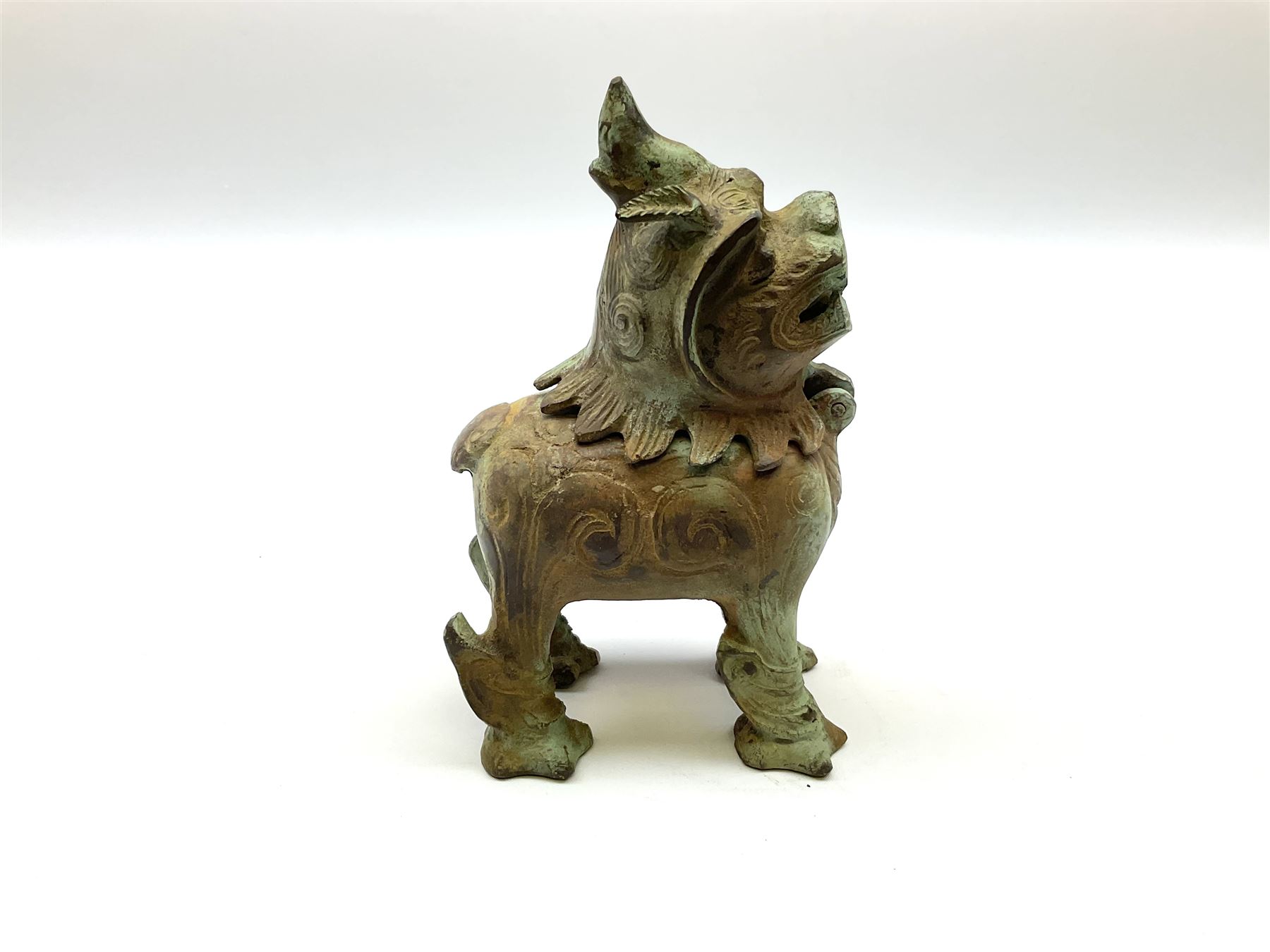 Brass incense burner modelled as a dog of foo - Image 8 of 14