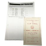 1941 Football League Cup Final replay programme Arsenal v Preston N.E. at Blackburn; single folded s