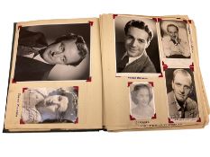 Photographs of 1950s entertainers with manuscript/printed signatures