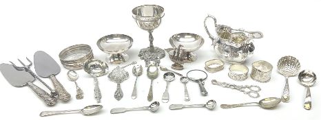 Edwardian silver sugar nips