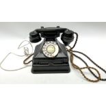 Vintage Bakelite black telephone
