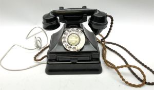 Vintage Bakelite black telephone