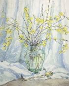 A Maud Parsons (British 20th Century): Yellow Flowers in a Vase
