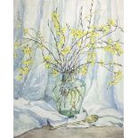 A Maud Parsons (British 20th Century): Yellow Flowers in a Vase