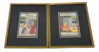 Mughal School (19th/20th century): Emperor and Queen Dancing and Emperor and Queen Sitting