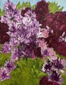 English School (Mid 20th century): Still Life Purple Flowers