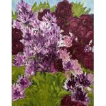 English School (Mid 20th century): Still Life Purple Flowers