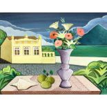 Nildo Martins (Brazilian 1948-): 'Coastal Villa'