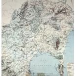 English School (20th century): 'Hunting Map of the Country Near Gibraltar'