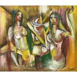 Francis Perera (Sri Lankan 1931-): 'Divided Love'