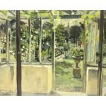 Alan Longmuir (British exh.1933-1960): 'Through the Conservatory'