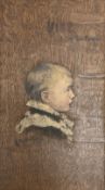 G Parae-Javal (French 19th century): 'Vise a L'Ami Eug. Toreau' portrait of a boy