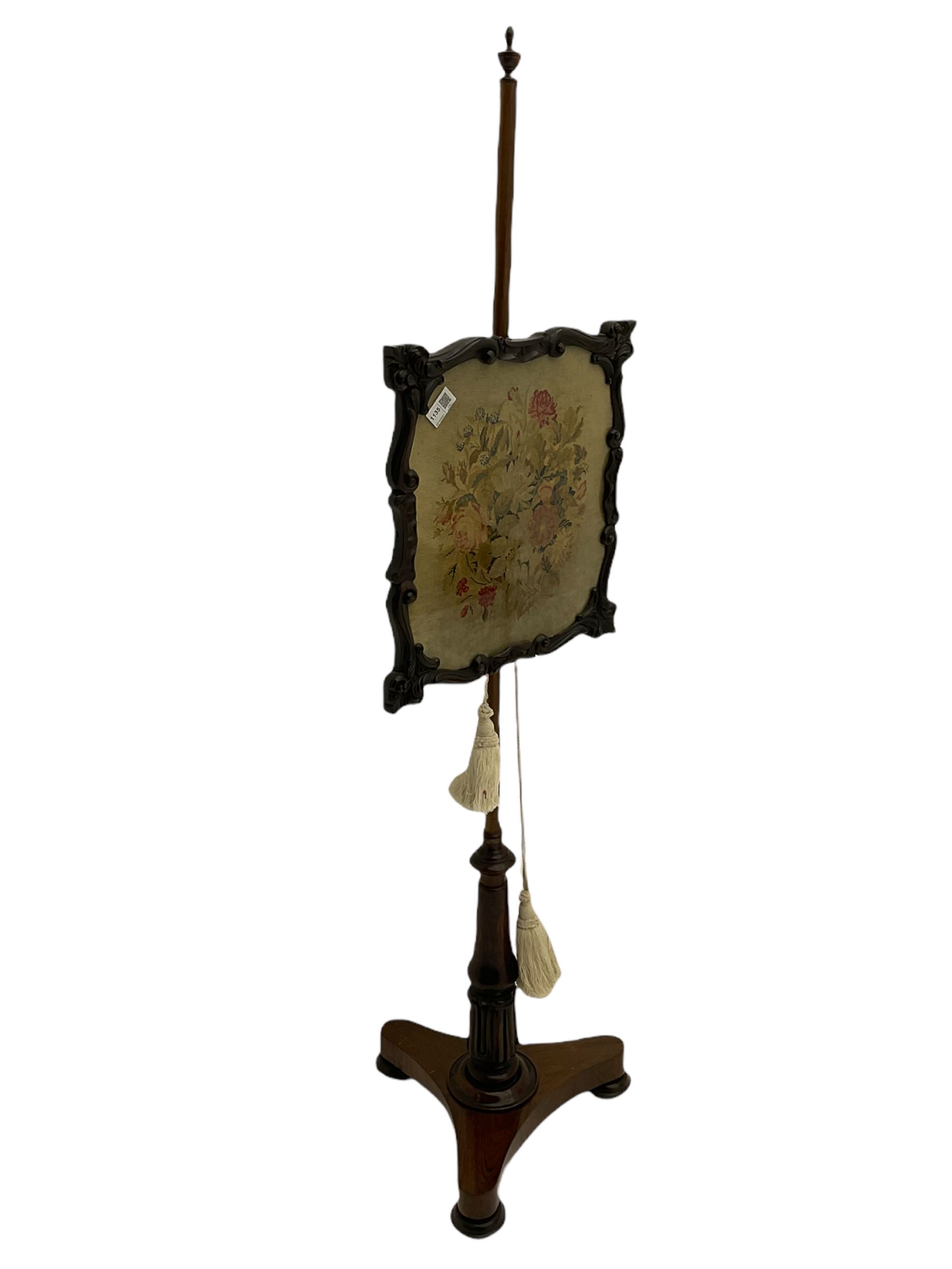 Early 19th century pole screen - Image 2 of 3