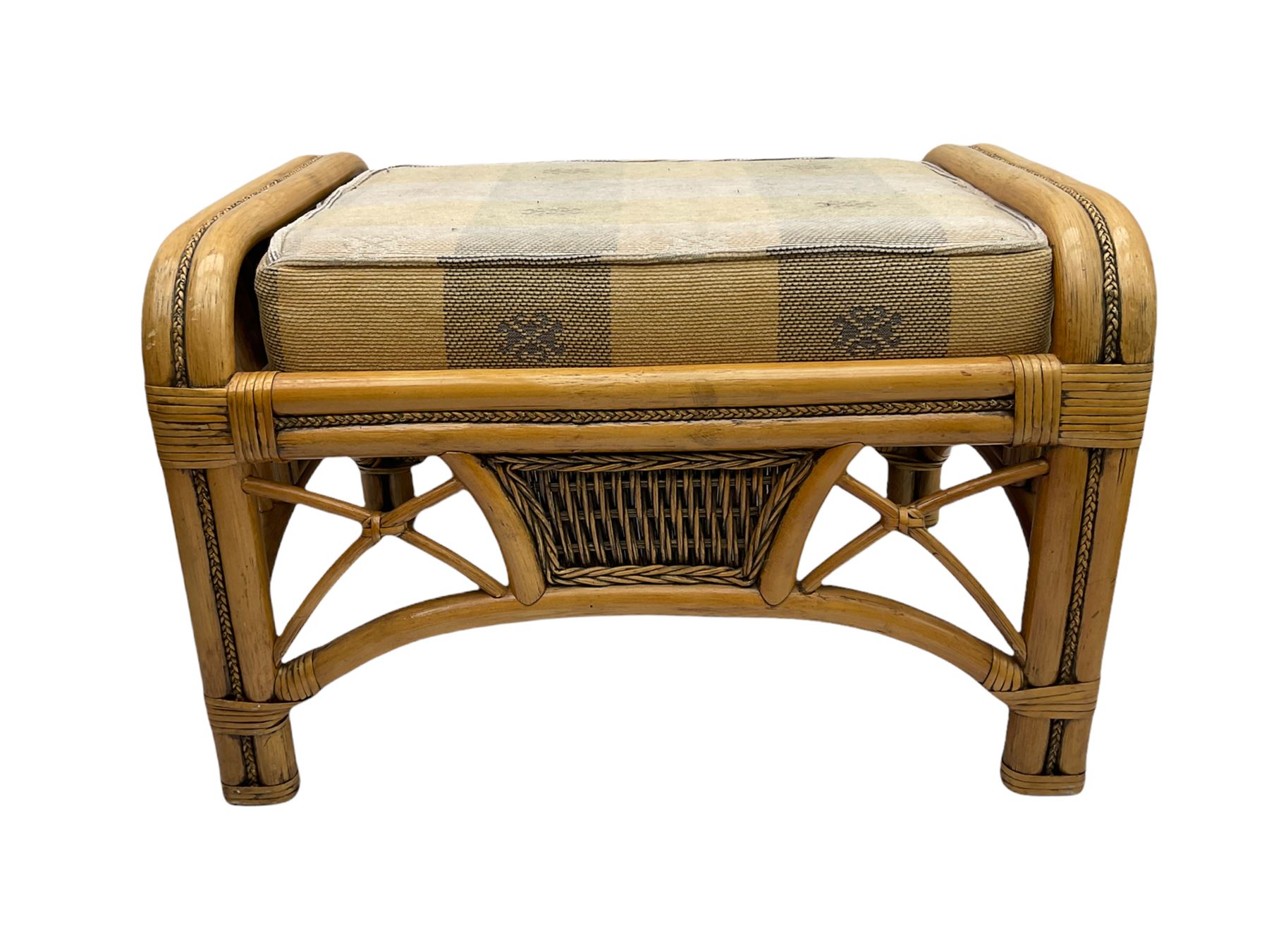 Two seat bamboo and cane conservatory sofa - Image 11 of 12