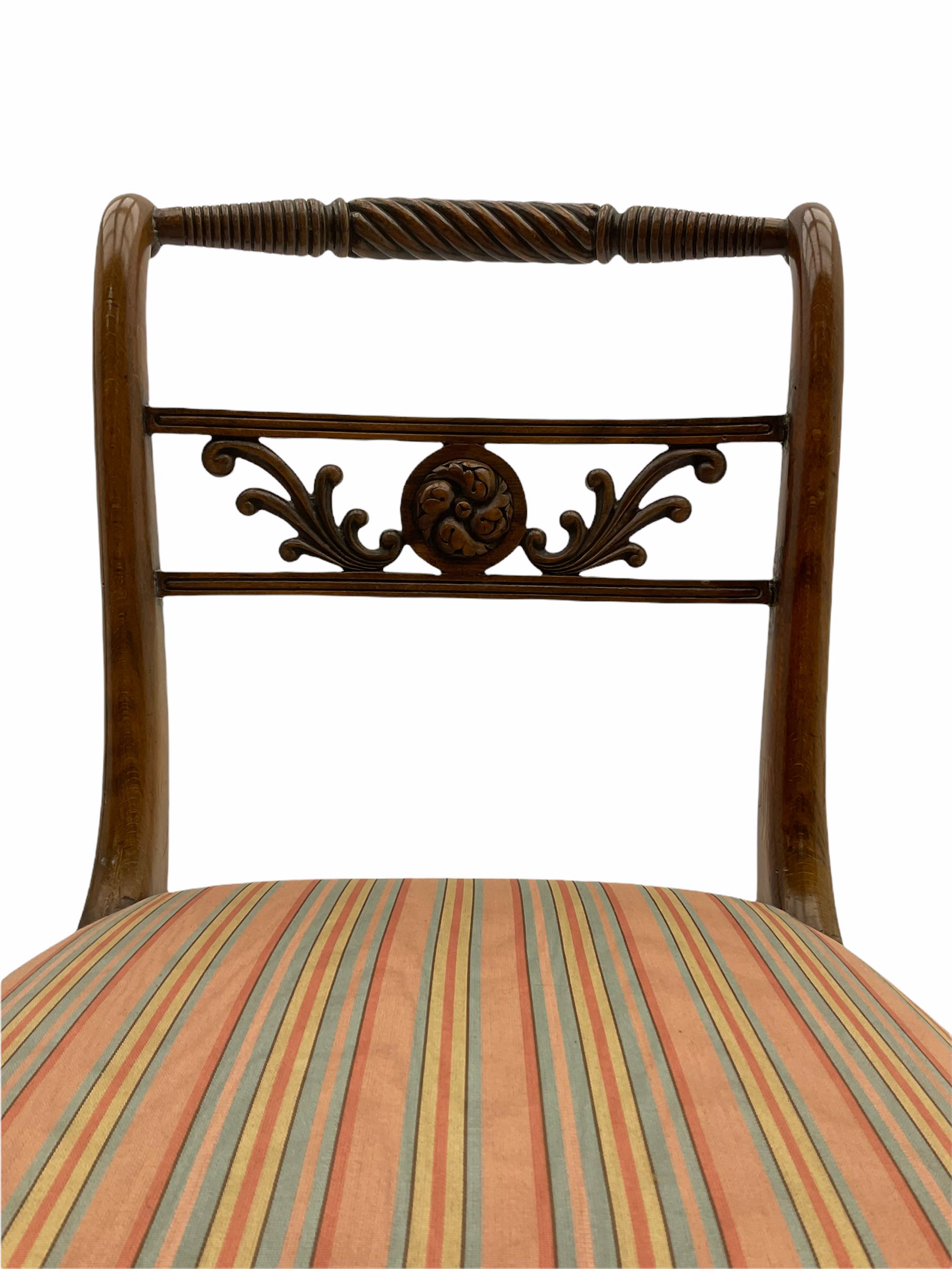 Pair of Regency rope twist back bedroom side chairs - Image 2 of 3