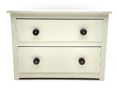 Victorian painted pine two drawer chest