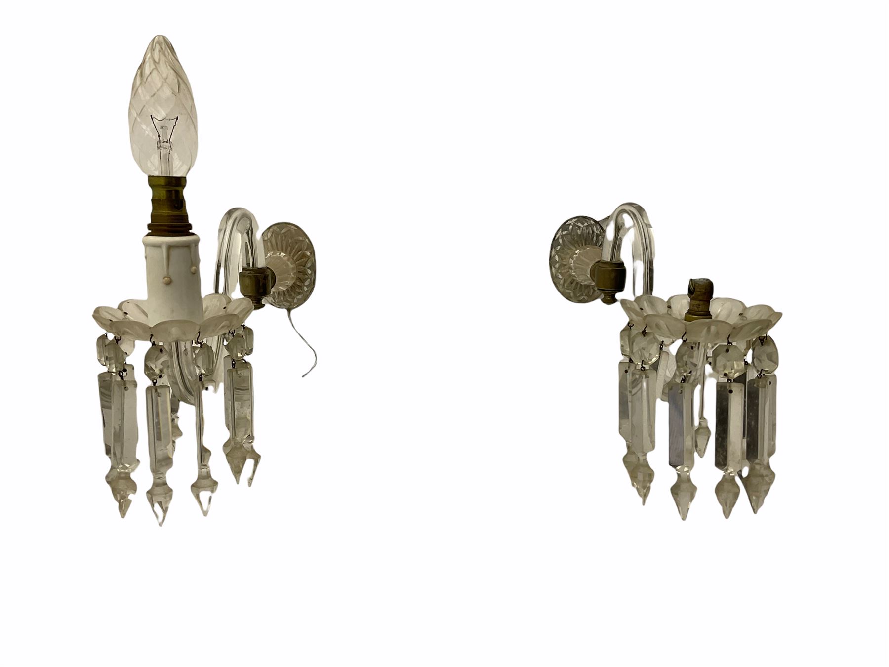 Mid 20th century Scandinavian glass chandelier - Image 7 of 7