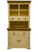 Cream and oak dresser