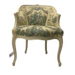 French style cream painted armchair