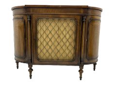 Regency style mahogany credenza side cabinet