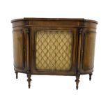 Regency style mahogany credenza side cabinet