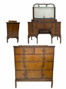 Early 20th century mahogany bedroom suite - dressing table (W122cm