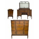 Early 20th century mahogany bedroom suite - dressing table (W122cm