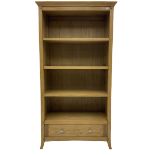 Windsor by Mark Devany oak open bookcase with drawer