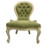 Victorian style white painted nursing chair