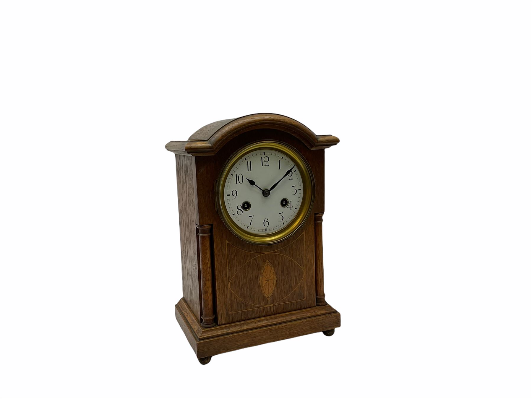 An early 20th century eight-day German (Junghans) mantle clock - Image 2 of 3