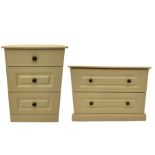 Cream finish two drawer chest W86cm